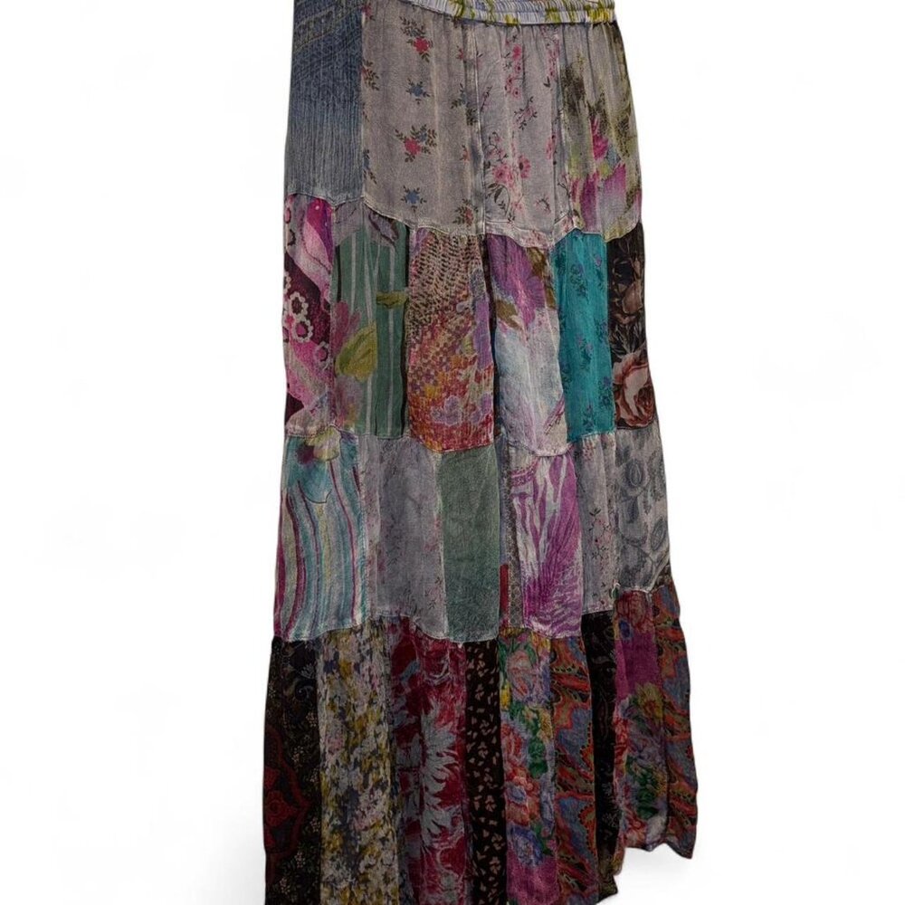 Boho Patchwork Drawstring Pants NWT | Flowey Fest… - image 7